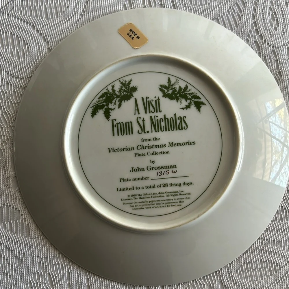 Plate collection. A visit from St Nicholas.